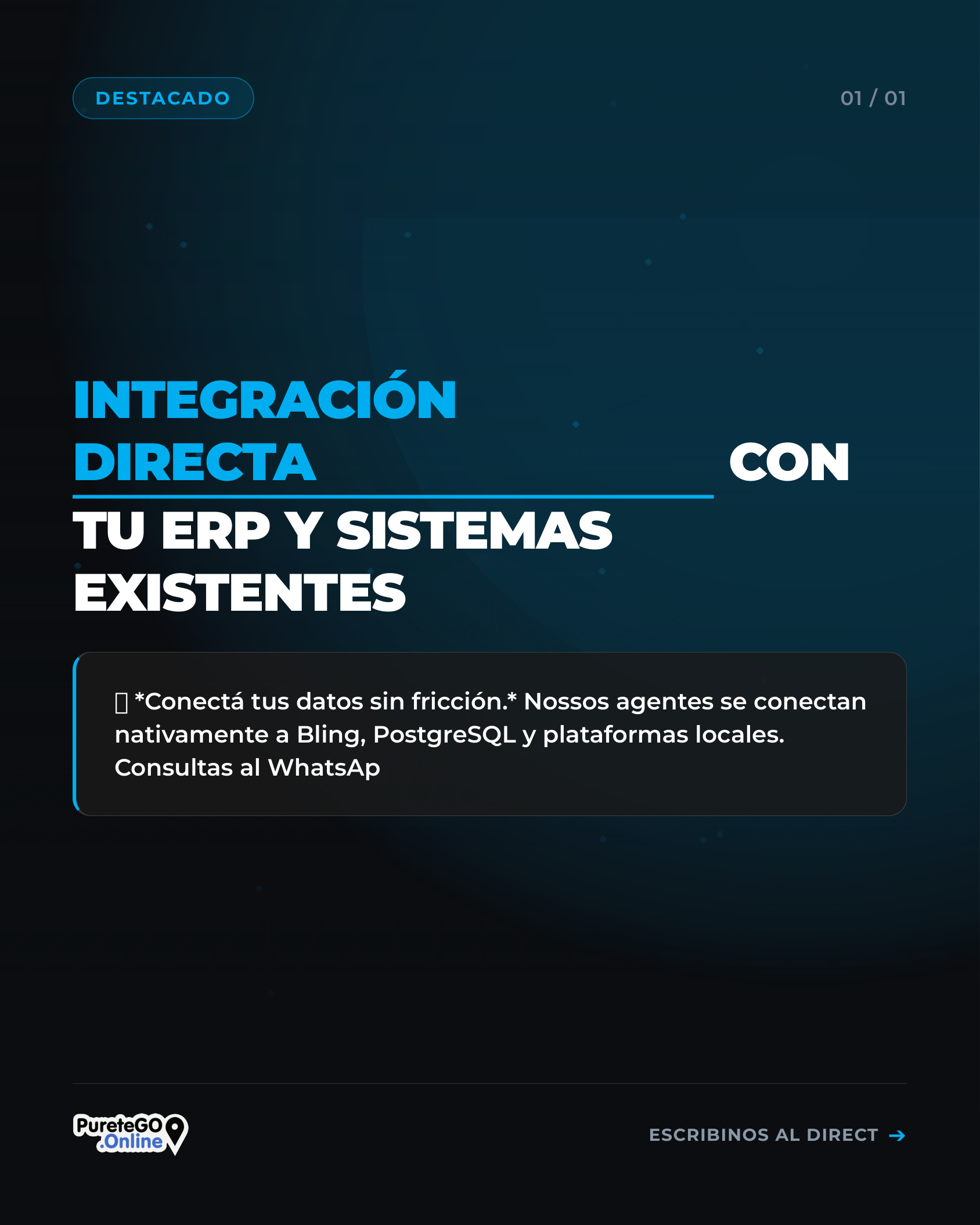 INTEGRACIÓN DIRECTA CON TU ERP Y SISTEMAS EXISTENTES